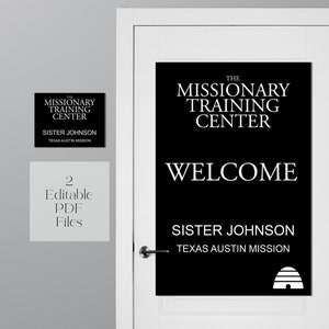 Two Custom Welcome to the MTC Sign Missionary Training Center Sign MTC at Home