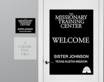 Two Custom Welcome to the MTC Sign Missionary Training Center Sign MTC at Home