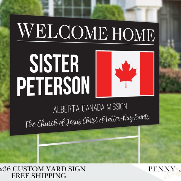 Welcome Home Missionary Yard Sign Poster