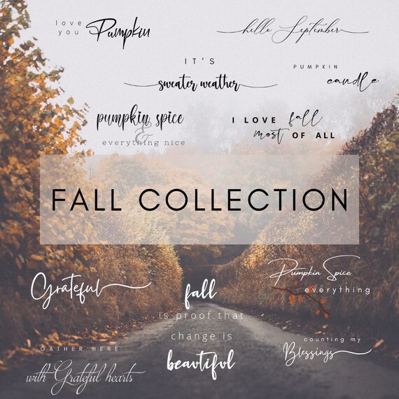 103 Fall Instagram Story Stickers Calligraphy Instagram Sticker