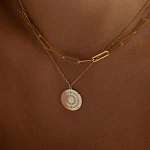 14K Gold Compass Necklace, College Graduation Necklace Daughter | Travel Necklace, Engraved Compass Gift | Compass Jewelry, Graduation Gift