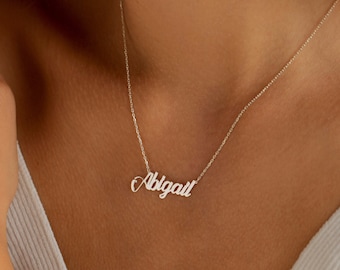 Personalized Name Necklace, 14K Gold Name Necklace | Custom Name Necklace, Dainty Name Necklace | Tiny Name Necklace, Script Name Necklace