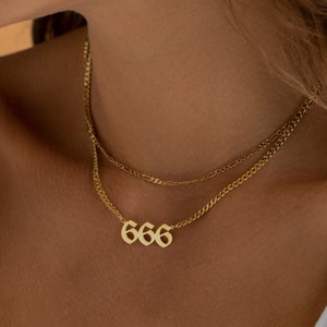 Angel Number Necklace, Protection Necklace | Guardian Angel Necklace, Custom Number Necklace | Spiritual Necklace, Lucky Number Necklace