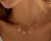 Custom Letter Name Necklace, Personalized Initial Name Necklace Tiny Letter Necklace, Dainty Name Necklace Mother 39 s Day Necklace, Gift