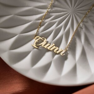 Dainty Name Necklace, 925 Silver Name Plate Necklace | Script Name Necklace, Personalized Name Necklace | Nameplate Necklace, Mom Necklace