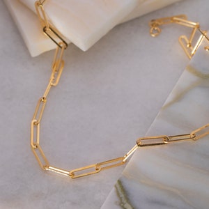 Gold Chain Choker Women, Thick Heavy Solid 316L Stainless Steel