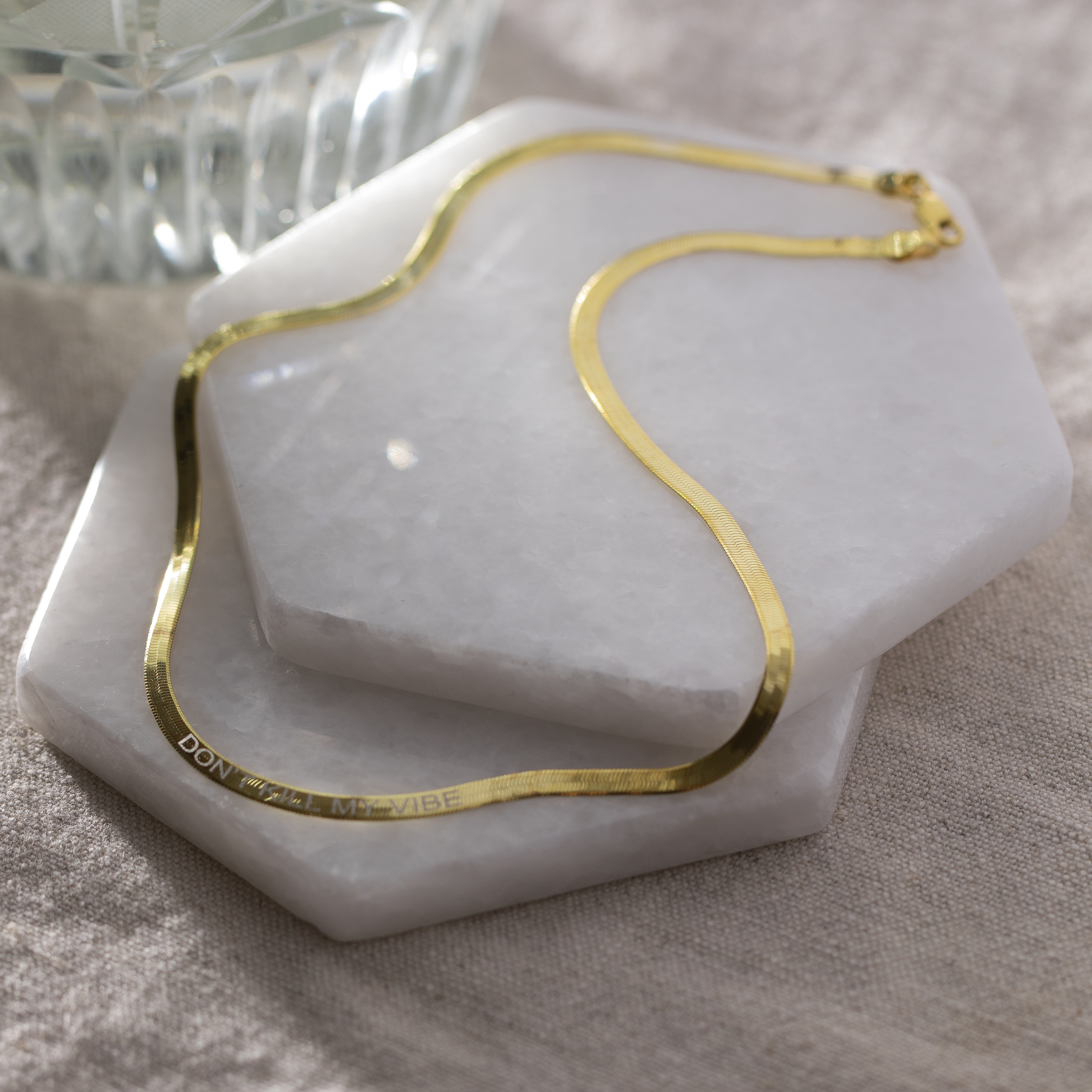 PROTECT SNAKE ORIGINAL NECKLACE- DRAWN LINK CHAIN