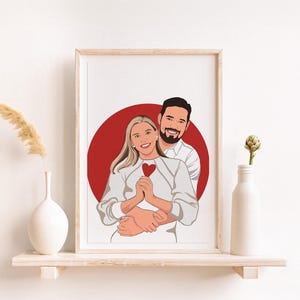 Indywidualny portret bez twarzy, spersonalizowany prezent, prezent dla chłopaka, portret ze zdjęcia, prezent dla dziewczyny, spersonalizowana ilustracja, prezent rocznicowy