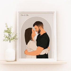 Custom Faceless Portrait, Cartoon Portrait, Custom Illustration, Faceless Portrait Print, Couple Portrait, Boyfriend Gift, ASAP