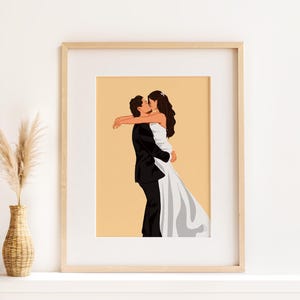 Ritratto di matrimonio personalizzato, ritratto di coppia, regalo personalizzato per moglie, disegno da foto, regalo di nozze, regalo di anniversario, regalo per marito