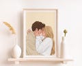 Custom Couple Cartoon Portrait: Personalized Gift from Photo
