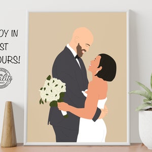 Custom Couple Portrait, Faceless Portrait, Couple Gift, Portait From Photo, Digital Portrait, Cartoon Portrait, Gift For Him
