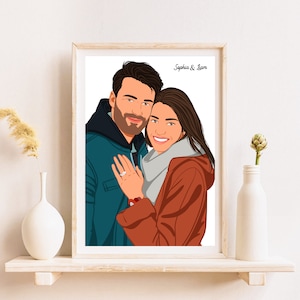 Faceless Portrait, Personalised Portrait, Boyfriend Gift, Custom Portrait, Gift For Girlfriend, Custom Illustration, Profile Photo