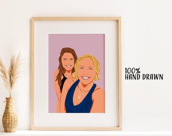 Watercolor Friend Portrait: Custom Painting from Photo