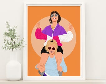 Custom Friends Portrait, Digital Illustration, Long Distance Gift