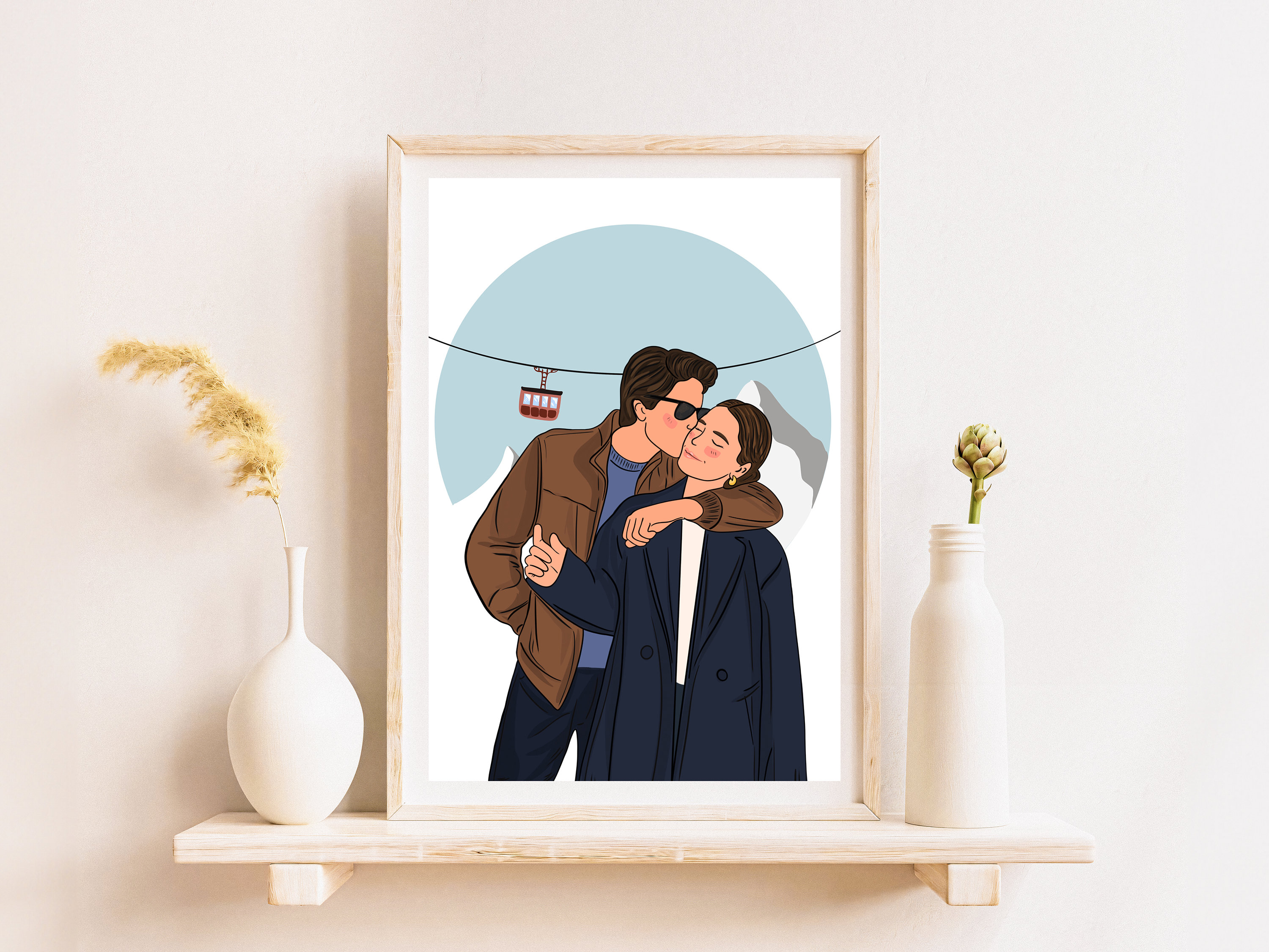 Custom Faceless Portrait From Photo, Personalized Gift For Him, Cartoon Portrait, Faceless Portrait Print, Gift For Boyfriend