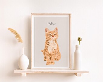 Custom Pet Line Art Portrait: Drawing from Photo
