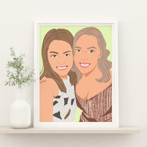 Custom Portrait From Photo, Personalized Gift For Woman, Faceless Illustration, Coworker Leaving Gift