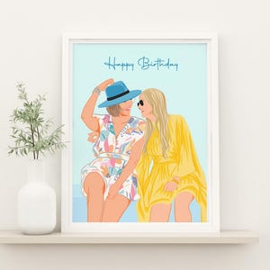 Custom Faceless Portrait, 40Th Birthday Gifts For Women, Drawing From Photo, Memorial Gift, Personalized Illustration, Last Minute Gift