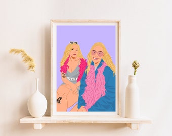 Custom Best Friend Portrait, Personalized Birthday Gift For Her, Faceless Portrait, Custom Illustration, Gift For Best Friend