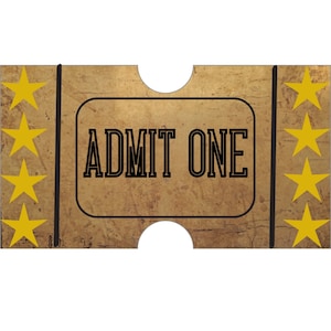 Editable Admit One Carnival Ticket Template | Admit One Ticket | Editable Tickets | Admit One | Tickets | Editable | Carnival Tickets