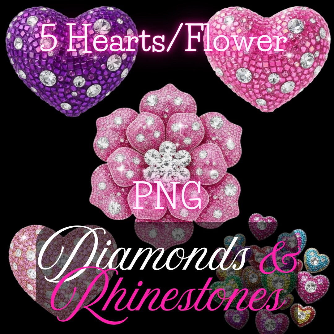 Heart Vector Rhinestone Diamonds Rhinestone Hearts Clipart | Rhinestone Hearts | Rhinestone ...