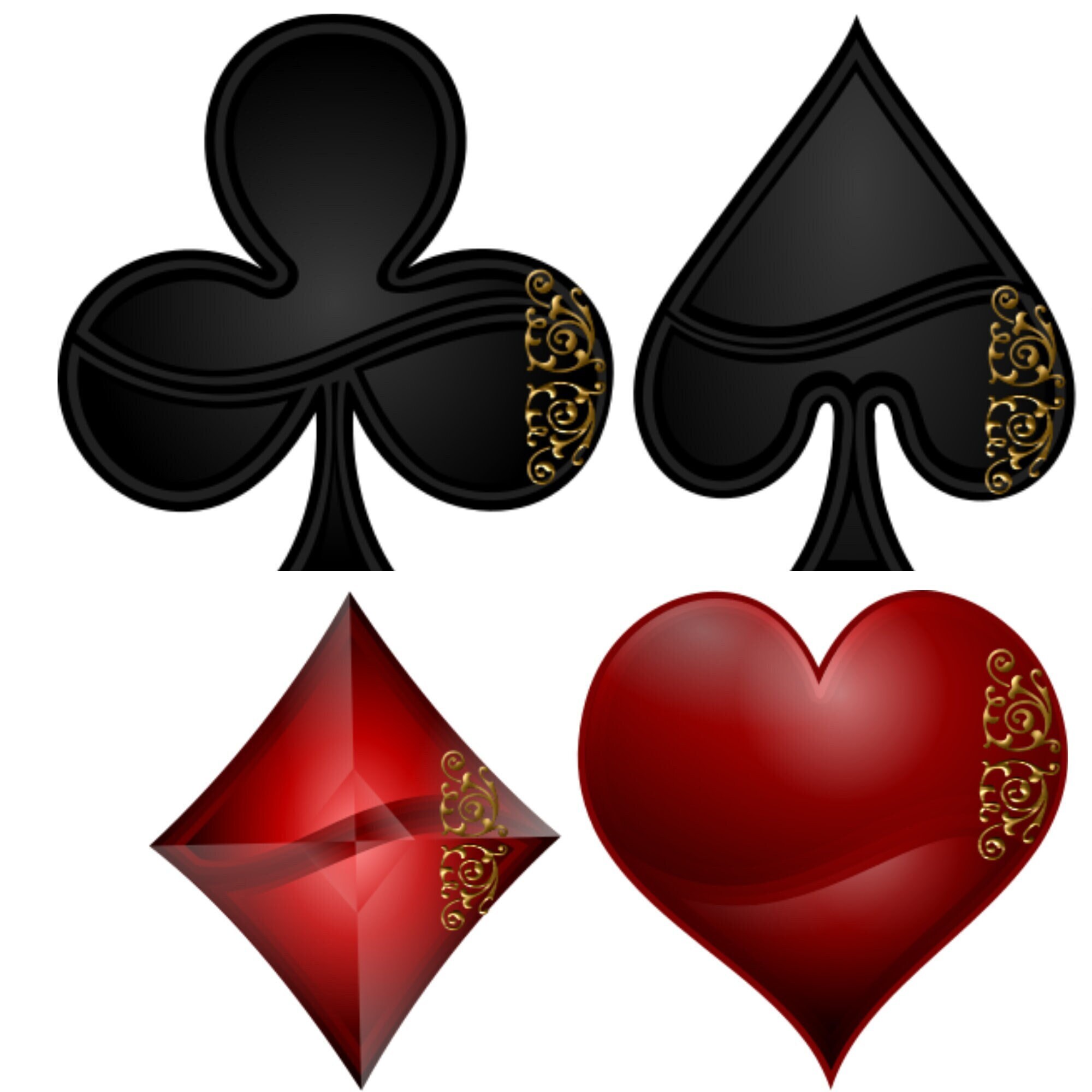 Playing Card Suits Clipart Playing Card Suits Card Suits Suits Clipart ...