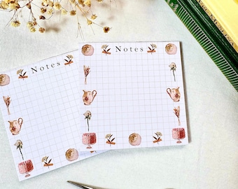 Vintage notepad, Cute Desk Accessories, Daily Planner Notepad, Office Desk Accessories For Women