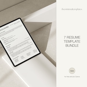 Pacchetto di modelli di curriculum minimali, modello di curriculum pulito e moderno, modello di curriculum Canva, modello di curriculum base, modello di curriculum ATS, curriculum