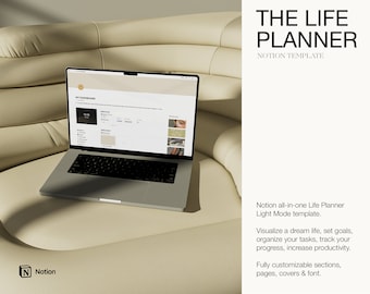 Notion Life Planner Template, All-in-one Notion Template, Life Planner Notion Template, Notion Aesthetic Dashboard, Notion Digital Planner