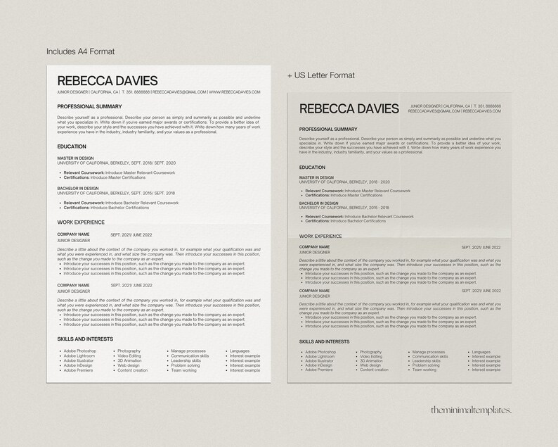 Ats Resume Template, Sorority Resume Template, Resume Template Modern, Ats friendly Resume Template, Resume Template Ats, Resume Template Ats friendly, Modern Resume Template, Minimal Resume Template, Resume Template Canva, Aesthetic Resume Template