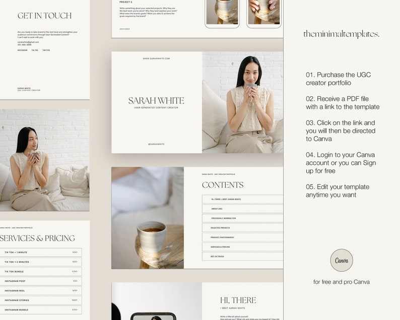 UGC Portfolio, UGC Portfolio Template, UGC Canva Template, UGC Canva Media Kit, UGC Guide, User Generated Content Template, UGC Media Kit, UGC Template, User Generated Content, UGC Canva, UGC Creator, UGC Website, UGC Brand, UGC Kit, UGC Rate Card