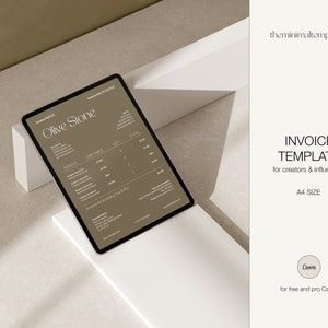 Editable Invoice Template, Freelance Invoice, Business Invoice, Invoice Template, Minimalist Invoice, Invoice Form Canva, Billing Form Canva