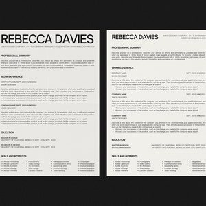 Modern Resume Template, Unique Resume Template, Resume Template Minimalist, Resume Template for Women, Canva Resume Template, Minimalist Resume Template, Digital Resume Template, Resume Template Canva, Minimal Resume Template, Resume Template Bundle