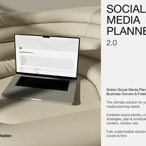 Notion Social Media Planner, Notion Template for Freelancers & Online Businesses, Instagram Planner, Notion Planner,  Content Planner