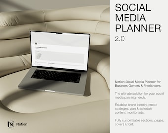 Notion Social Media Planner Template, Content Calendar for Freelancers