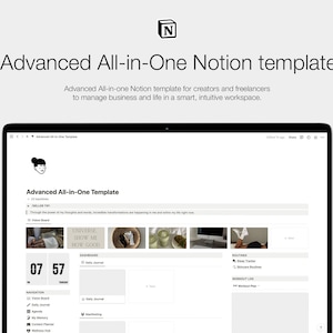 Notion Template Extended Life Planner All in One Template Notion Dashboard, Ultimate Notion Calendar ADHD Personal Planner Minimal Aesthetic