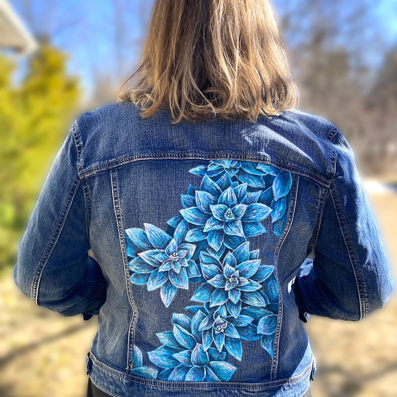Painted Jean Jacket - Etsy