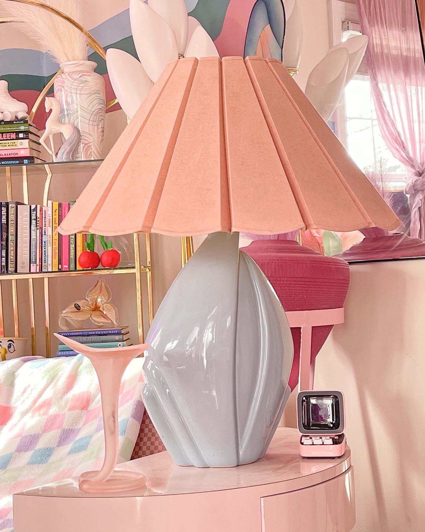 Vintage Art Deco Powder Blue Lamps Ceramic Lamps Blue Etsy