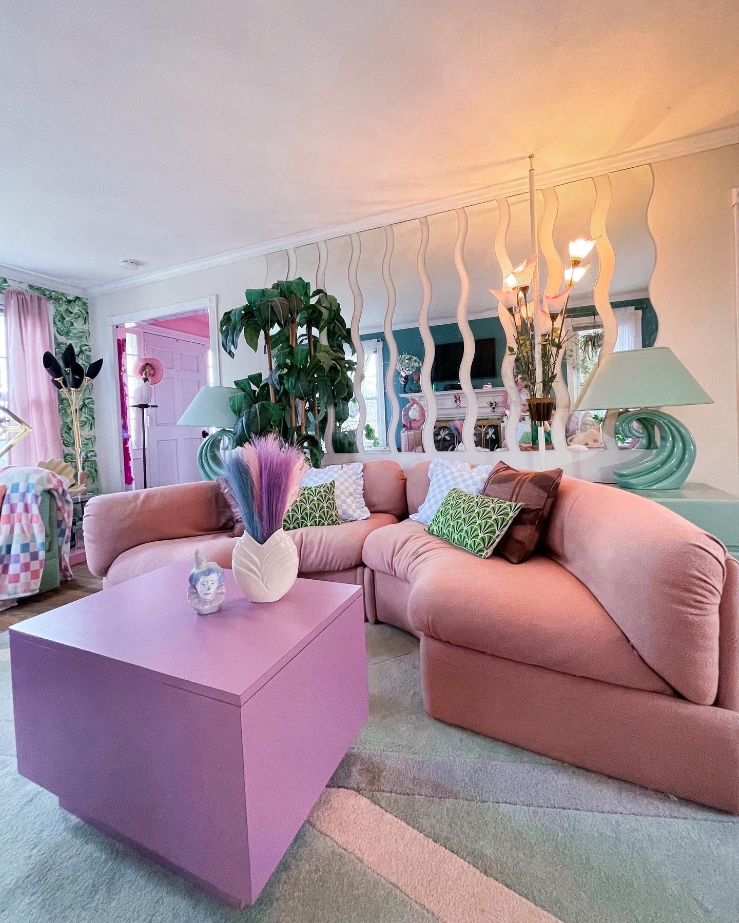 Vintage Purple Laminate Coffee Table Storage Coffee Table Etsy