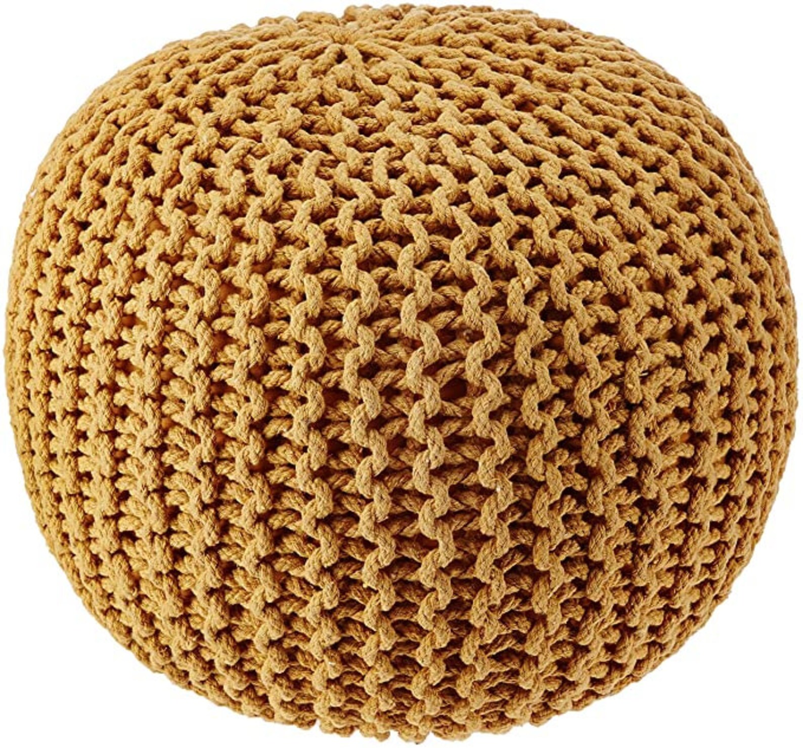 Round Pouf Foot Stool Ottoman Hand Knitted Cord Boho - Etsy