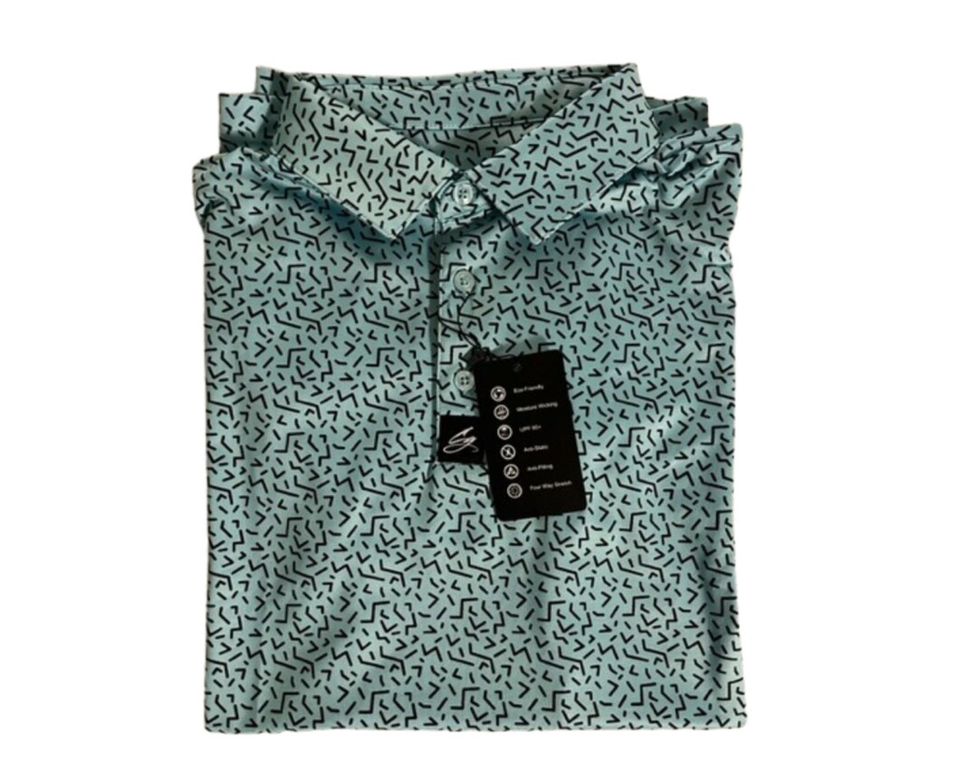 RETRO Golf Polo Mens Premium Performance Golf Polo Golf Shirt Golf Polo