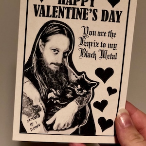 Zwart metalen Valentijnskaart - 1# Fenriz