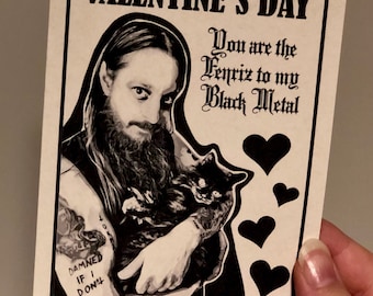 Black Metal Valentine Card - 1# Fenriz
