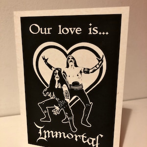 Zwart metalen Valentijnskaart - #5 Onsterfelijk