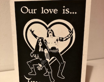 Black Metal Valentine Card - #5 Immortal