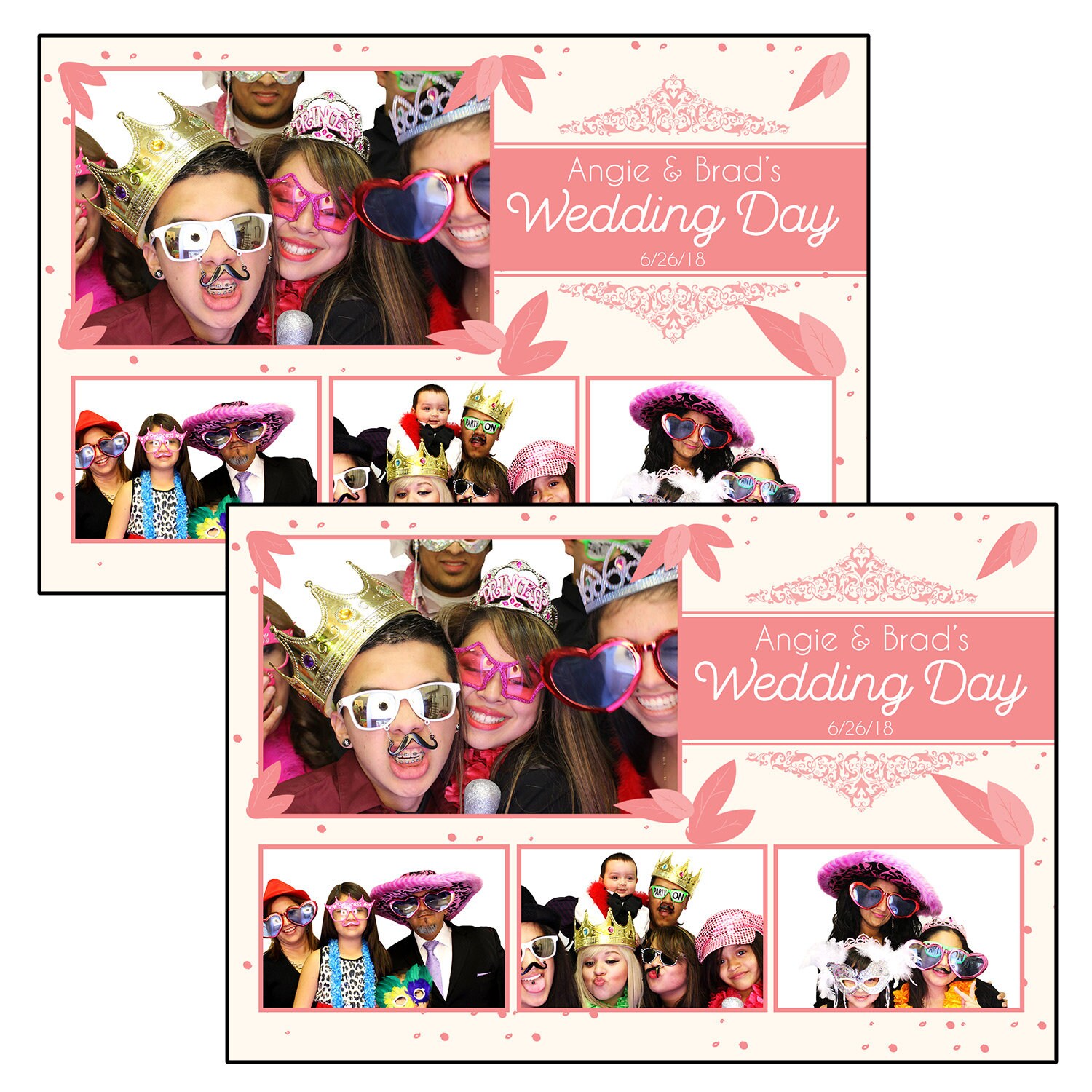 Digital Prints Art & Collectibles Photo Booth Template Wedding Flourish ...