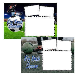 Fotoständer Fußballball Sport Zwei 4x6 Postkartendateien sind enthalten