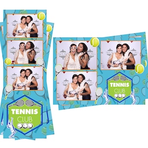 Photo Booth Template Tennis Les fichiers de bandes 2x6 et de cartes postales 4x6 sont inclus