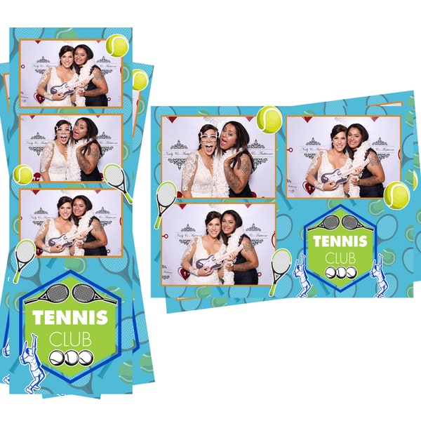Photo Booth Template Tennis Both 2x6 Strip and 4x6 Postcard Files Are Included